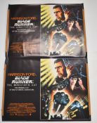 Four Blade Runner (1982) British quad film posters Director's Cut (1992) re-release, starring