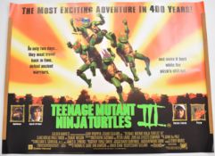 Teenage Mutant Ninja Turtles III (1993) British quad film poster, 76 x 101cm, rolled.