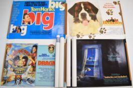 Fifteen 1980s and 90s British quad film posters to include, Batteries Not Included, Dragnet, Big,