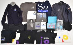 Peter Gabriel tour ephemera including fourteen crew member t-shirts and similar items of clothing,