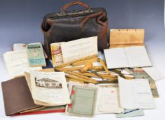 Pub and brewing interest ephemera and measuring equipment, circa first half of the 20th century,