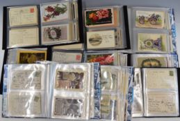Approximately 800 postcards, mostly Edwardian with Christmas, New Year, birthday and similar; Easter