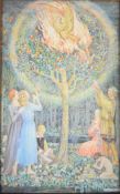 Jessie Bayes (British 1890-1970) tempera on paper Birth of the Phoenix, with Russell Cotes Art