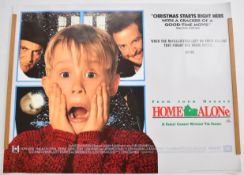 Home Alone (1990) British quad film poster, starring Macaulay Culkin, Joe Pesci and Daniel Stern,