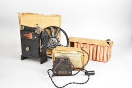 Pathescope Ace 9.5mm cine projector with ten Pathescope films including Bumps Ahead, Pluto's