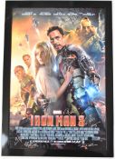 Three signed movie posters each bearing multiple signatures, comprising films Iron Man 3, Star