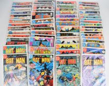 Eighty-eight Bronze age Batman comics by DC comprising a largely unbroken run of #326-400 and some