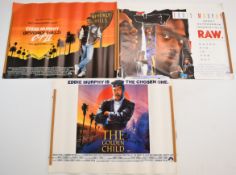 Three 1980s Eddie Murphy related British quad film posters comprising The Golden Child (1986),