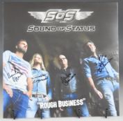 Status Quo tribute band Sound of Status limited edition LP Rough Business, numbered 98/150 on blue