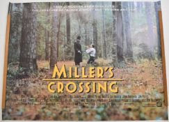 Miller's Crossing (1990) British quad film poster, starring Gabriel Byrne, Albert Finney and John
