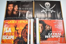 Thirty mostly 1990s British quad film posters to include Braveheart, Star Trek Insurrection,