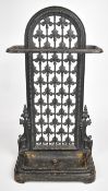 Victorian cast iron stick or umbrella stand, height 74cm