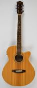 Freshman Renocnat electro acoustic guitar with mahogany back, sitka spruce top and rosewood