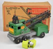 Marx pressed steel Powerhouse Mobile Crane Truck with green/grey paintwork and Lumar Contractors