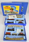 Two Hornby Dublo 00 gauge model railway BR Tank Goods train sets comprising EDG17 and EDG18, both in