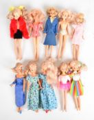Ten Model Toys Mary Quant Daisy Dolls in original vintage clothing.
