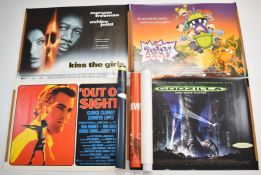 Thirty 1990s British quad film posters to include The Mummy, Godzilla, Payback, Rugrats The Movie,