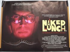 Naked Lunch (1991) British quad film poster, starring Peter Weller and directed by David Cronenberg,