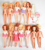Twelve Pedigree Sindy and Debenhams Sindy clone fashion dolls comprising six of each type,