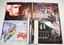 Thirty mostly 1990s British quad film posters to include Waterworld, Species, Mighty Morphin Power