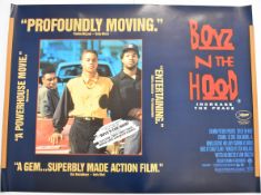 Boyz in the Hood (1991) British quad film poster, starring Cuba Gooding Jr and Laurence Fishburne,