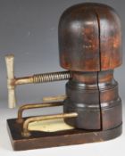 Vintage wooden hat stretcher, H34cm