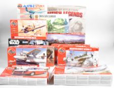 Twelve Airfix plastic model kits, the majority 1:72 scale and military themed, in original boxes.
