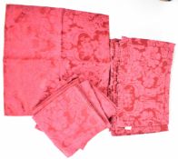 Twelve Waterford wine coloured cotton place mats with matching napkins (24)