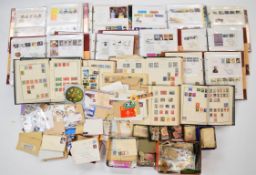 A collection of mint and used GB, Commonwealth and world stamps in albums, small tins and loose,