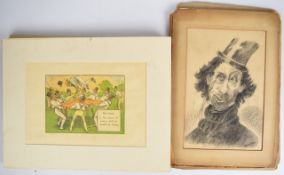 Charles Crombie, The Laws of Cricket, comprising twelve mounted chromolithographic prints (from a