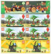 Eight Lego website exclusive promotional sets comprising two Forest Hideout 40567, two Wintertime