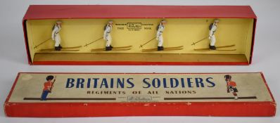 Britains painted metal toy soldier Ski Troops, set 2017, in original box.