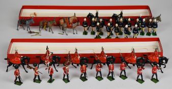Britains painted metal toy soldiers, to include Set 28 Mountain Gun Artillery.
