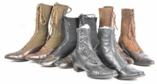 Four pairs of Victorian / Edwardian leather boots