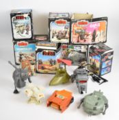 Seven vintage Star Wars vehicle and figure sets by Kenner / Palitoy comprising Tauntaun, Endor