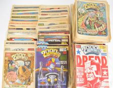 Approximately one hundred and fifty 2000AD Judge Dredd comics mostly early to mid 1980s, IPC