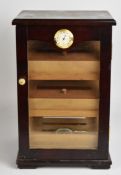 Shop display / advertising Havana cigars glazed humidor with sloping tiered shelves and branded