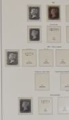 GB mint and used stamp collection in Lighthouse hingeless album from 1840 1d black with four margins
