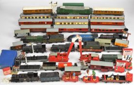 Hornby 00 gauge model railway items comprising locomotives, passenger carriages, goods wagons and