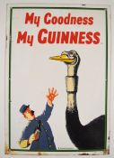 Guinness enamel advertising sign 'My Goodness, My Guinness' with the Gilroy artwork of a zoo
