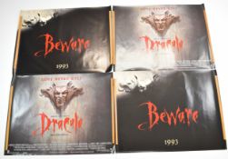 Four Bram Stoker's Dracula (1992) British quad film posters to include teasers, starring Gary