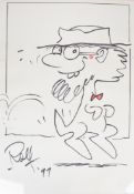 Rolf Harris (1930-2023) felt tip pen Rolfaroo caricature, signed and dated 97 lower left, 68 x 48cm,