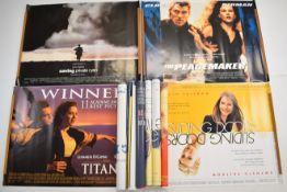 Thirty British quad film posters, mostly 1990s or early 2000s to include Titanic, Kiss the Girls,