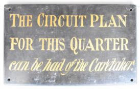 'The Circuit Magazine is now ready and can be had of the Caretaker' and 'The Circuit Plan for this