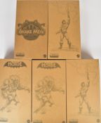 Five Mattel Creations 'Masters Of The Universe Origins' He-Man figures comprising two He-Skeletor,