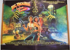 Big Trouble in Little China (1986) British quad film poster, starring Kurt Russell and Kim Cattrall,