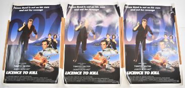 Three James Bond 007 Licence to Kill (1989) one sheet film posters, starring Timothy Dalton and