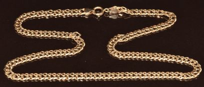 A 9ct gold curb link necklace, 12.4g, 45cm