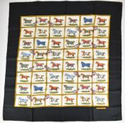 Hermès scarf 'Petits Chevaux', approximately 90 x 90cm