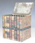 Huntley and Palmer biscuit tin in the form of a set of bound books, H16cm